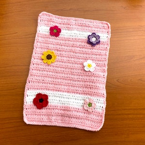 Doll&#39;s pram blanket, doll&#39;s blanket, crawling blanket, play blanket scattered flowers