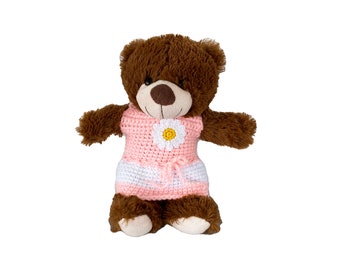 Strap dress for teddy 30 cm with daisies teddy clothes!