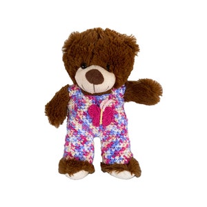 Calça babador para ursinho 30 cm com roupa de urso borboleta!