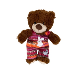 Shorts com alça para ursinhos de pelúcia de 30 cm com roupinha de coelhinho! Disponível imediatamente!