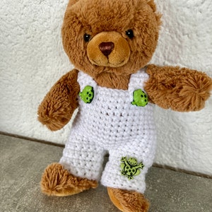 Calças de babador para ursinho de pelúcia 20 cm ou macaquinho de pelúcia 20 cm com roupa de sapo urso! disponível imediatamente!