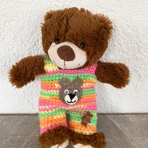 Trägerhose für Teddy 30 cm mit Teddy Bärenkleidung Bild 2