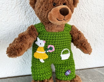 Trägerhose für Teddy  30 cm mit Hasenmädchen   Bärenkleidung !  sofort lieferbar ! Ostern !