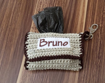 Poop Bag Dispenser - Dog Mess Bag Dispenser with name embroidery no.3