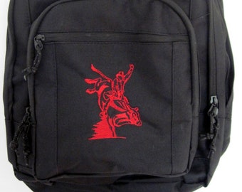 bull riding backpack