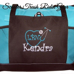 Free Priority Mail Shipping - Personalized Nurse Stethoscope Tote Bag - RN LPN CNA - monogrammed New