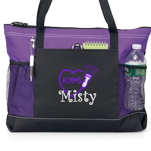 Personalized Sonographer Sonography UltraSound Tech Tote Bag - More Colors - monogrammed