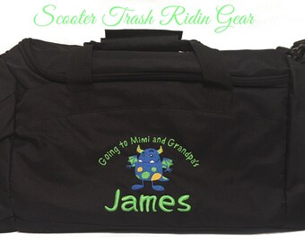 Personalized Monster Duffle Bag – Embroidered Grandma's Travel Bag