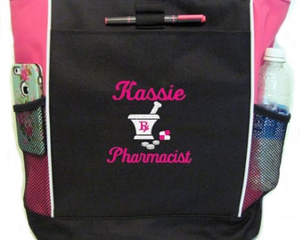 Personalized Pharmacist Pharmacy Tech Tote Bag - More Colors -  monogrammed