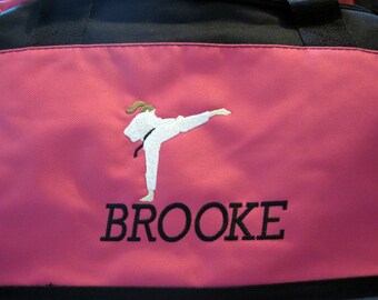 Personalized Karate Duffle Bag – Embroidered Sport Gym Duffel