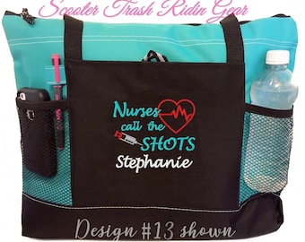 Free Priority Mail Shipping - Personalized Nurse Stethoscope Tote Bag - RN LPN CNA - monogrammed New