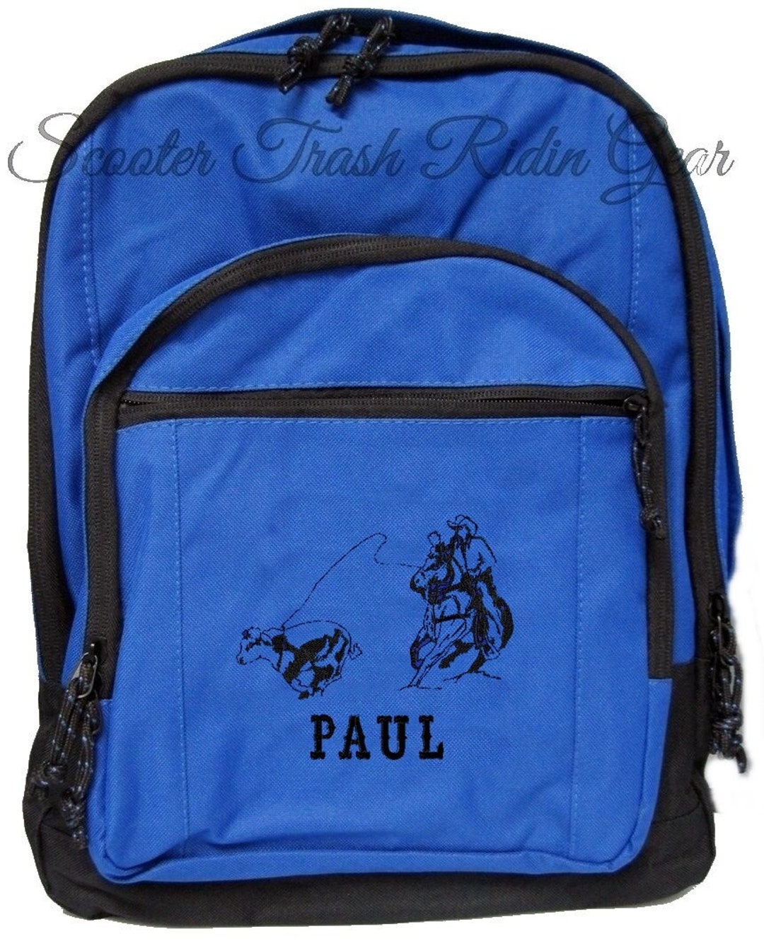 Personalized Rodeo Roper Backpack – Embroidered Monogram Book Bag - Etsy