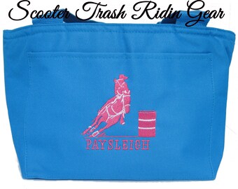 Personalized Barrel Racer Lunch Bag – Embroidered Horse Cooler