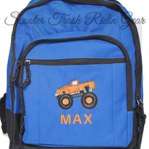 JUNZAN Monster Cartoon on Black Custom Mini Backpack for Boys Girls Toddler  Kid Preschool Bookbag Student Bag Travel Daypack