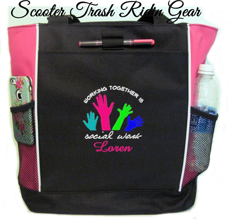 Personalized Social Work Worker Tote Bag More Colors Etsy