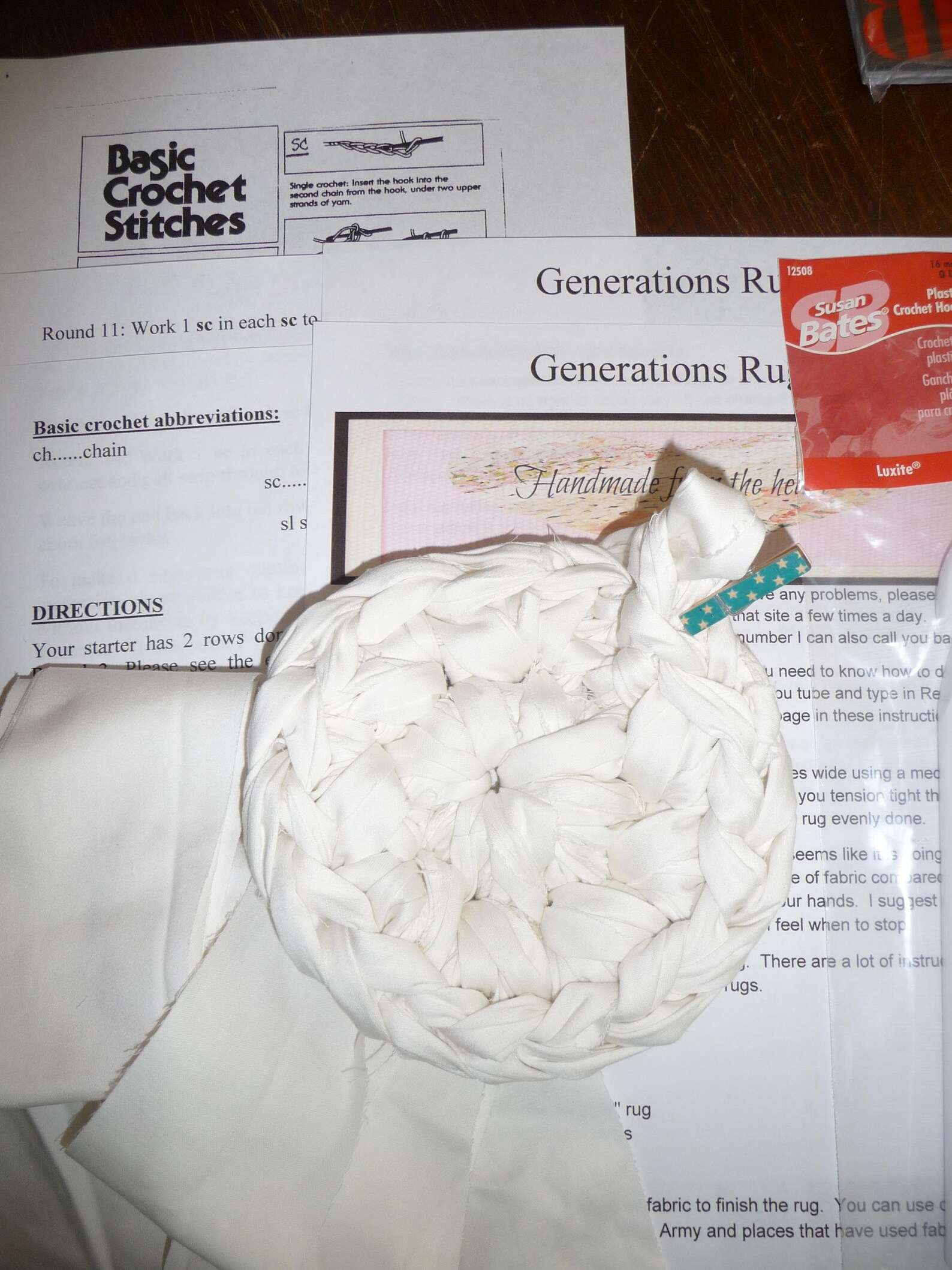 Crochet Round Rag Rug Starter Kit Rag Rug Pattern DIY Rug Kit Etsy