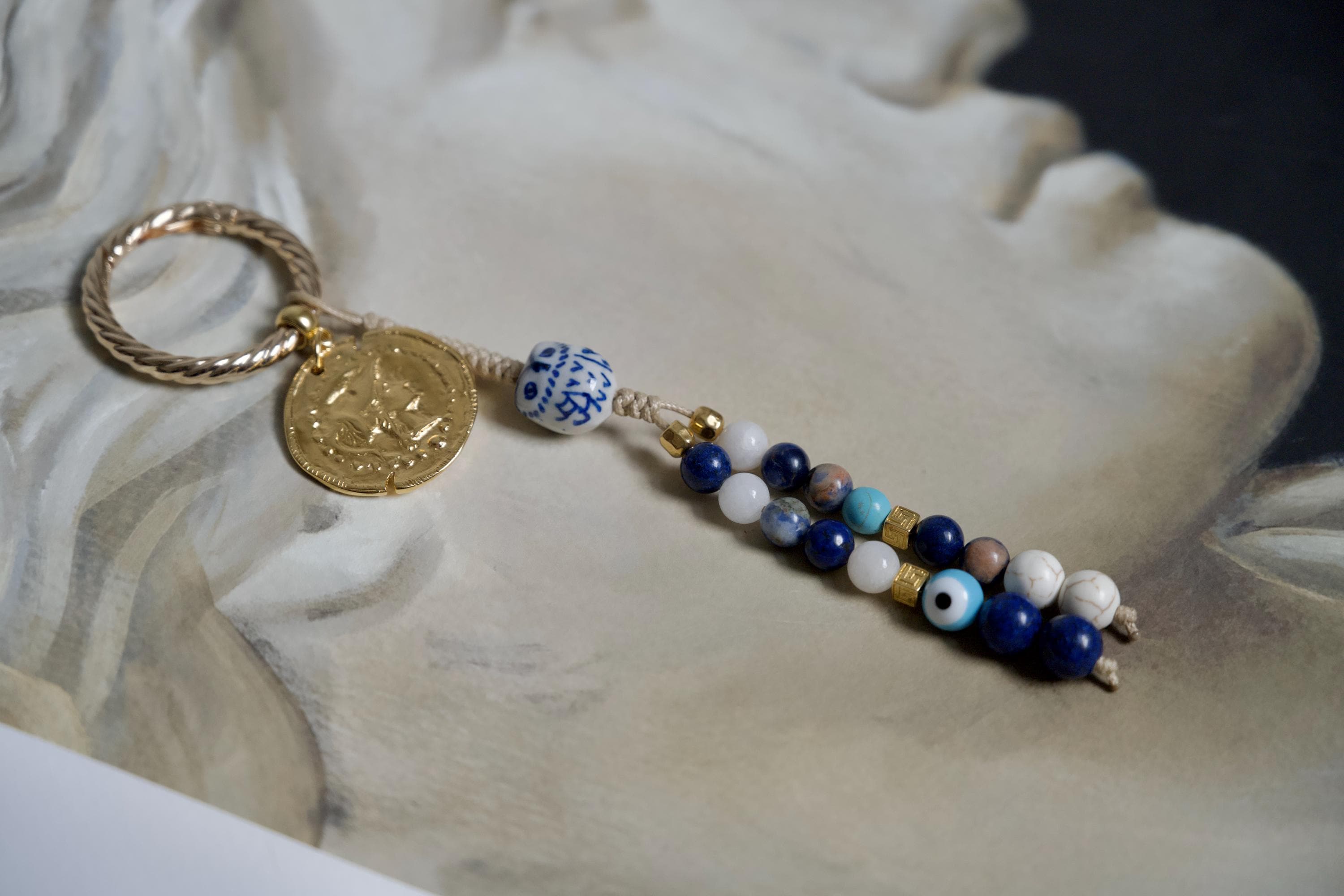 The ATHENA OWL Bag Charm - Greek Summer