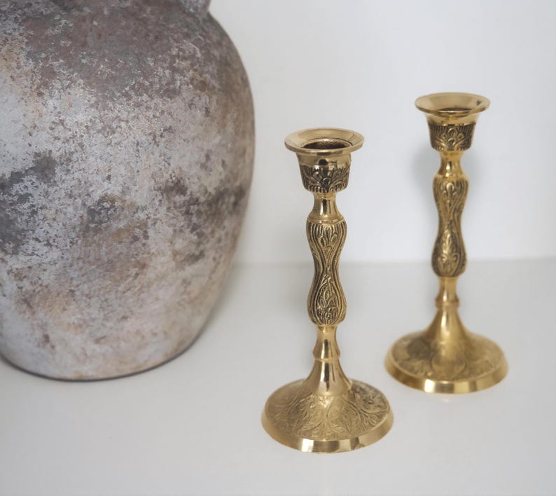 Bronze Byzantine Inspired Candle Holders - Made in Greece