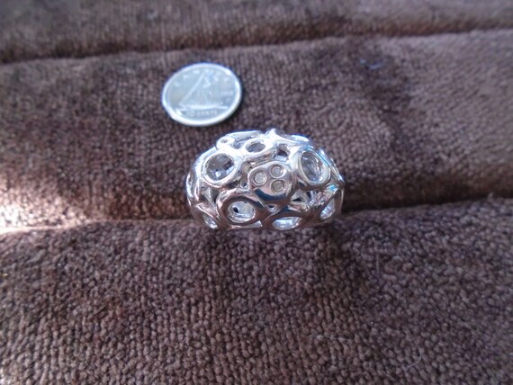 Filigrane Bague NOUVEAU Argent Sterling .925 large Découpe Bande
