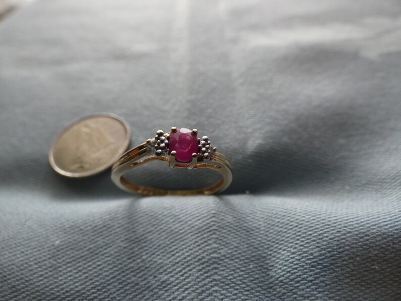 10K Solid Yellow Gold Ruby Spinel Chuck Clemency Ring Size 7 NEW LISTING