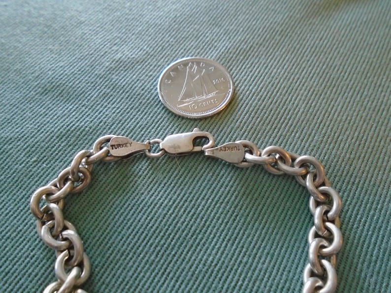 NEW LISTING Rolo Chain 5mm Sterling Silver Bracelet 7 78