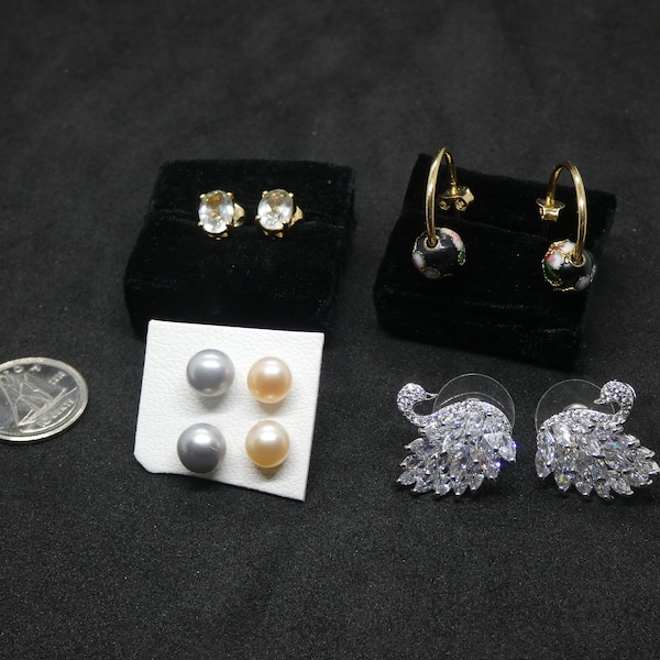 4 Pair Assorted Earrings - Each Sold Separately