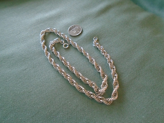 Silver chain necklace etsy deals