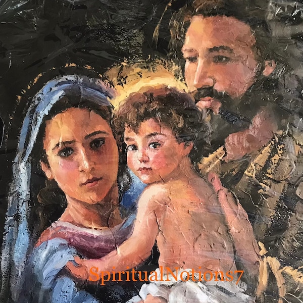 Holy Family Print , Catholic home decor , Mom Gift , “Holy Family” 8x10 print, art by Randy Friemel, Christian wall decor, Virgin Mary Print