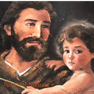 Sint-Jozef print, &quot;Saint Joseph&quot; 8x10 print, Jozef en Jezus, Sint-Jozef kunst, katholieke prenten, papa geschenken