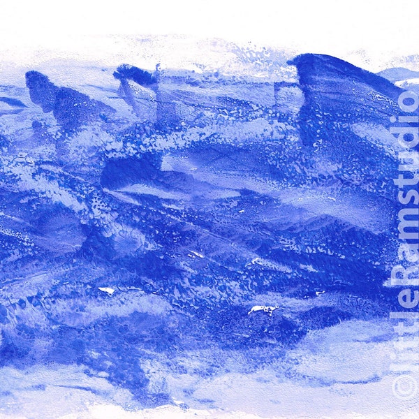 Abstract Seascape - High Tide - Original Monoprint