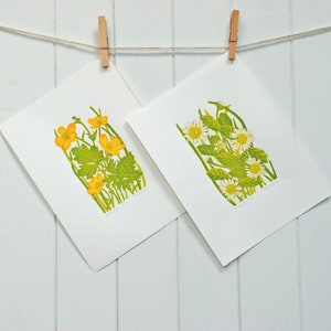 Buttercup Art print, Buttercup Linocut Print, Buttercup Limited Edition Linocut Print image 4