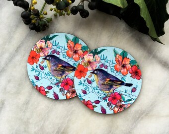 Chinese Nightningle - Birds Drawings - 9 cm Round Coasters