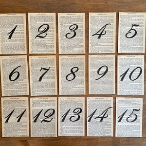 Números de mesa personalizados para bodas y eventos