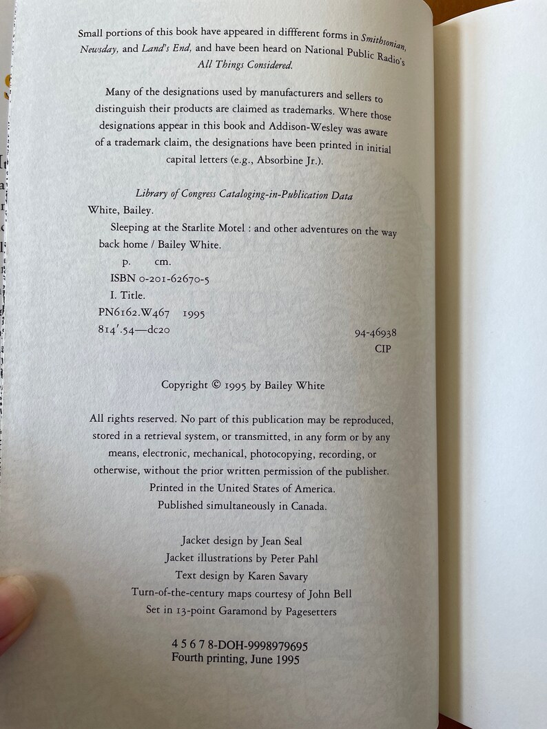 FIRST EDITION Sleeping at the Starlite Motel by Bailey White,