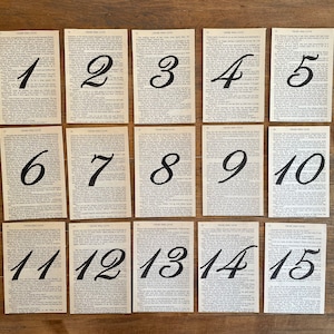 Book Page Table Numbers for Weddings and Events