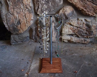 Rustic Horseshoe Necklace Holder