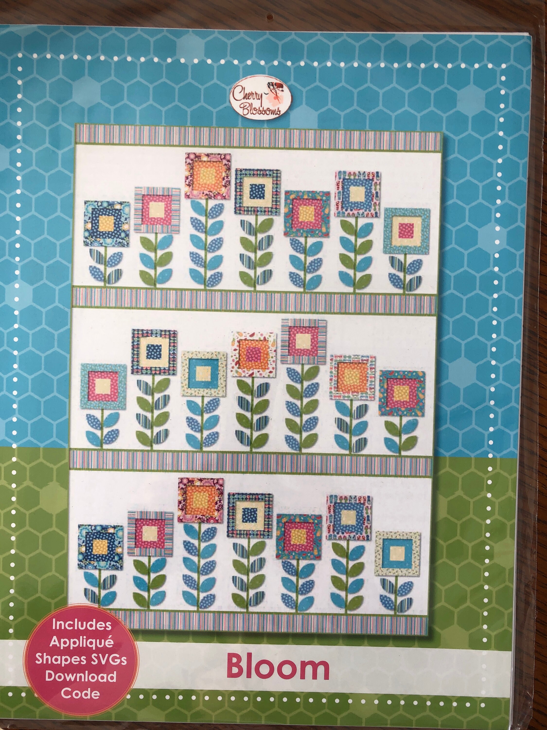 Bloom quilt pattern by Cherry Blossoms Quilting