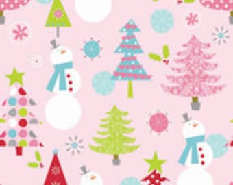 Riley Blake Christmas Basics Pink Main