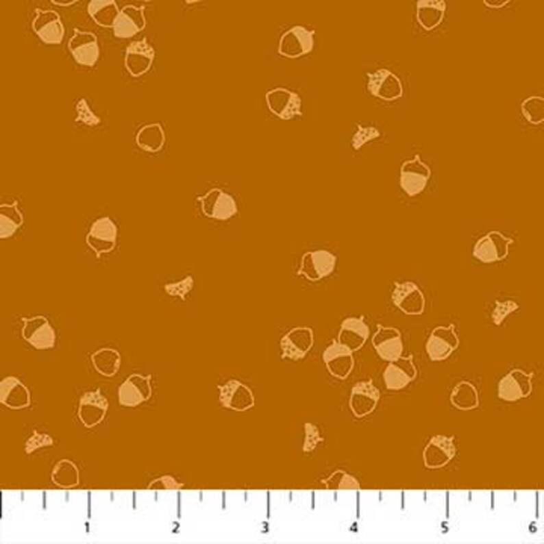 Lucky Charms Basics Mustard Acorns 92003 100 by Figo Fabrics Etsy