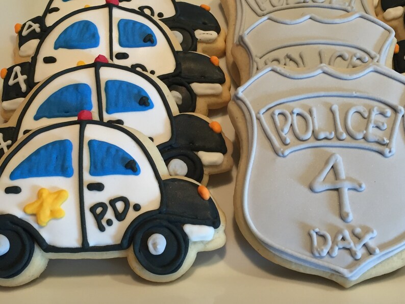 Police Cookies/ Personalized Police Cookies / First Responder/ Etsy
