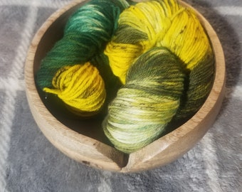 Hand-Dyed DK Weight 100% Superwash Merino Yarn-- Cornfield