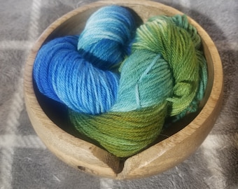 Hand-Dyed DK Weight 100% Superwash Merino Yarn-- Pond