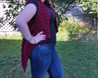 Reversible Open-Knit Vest