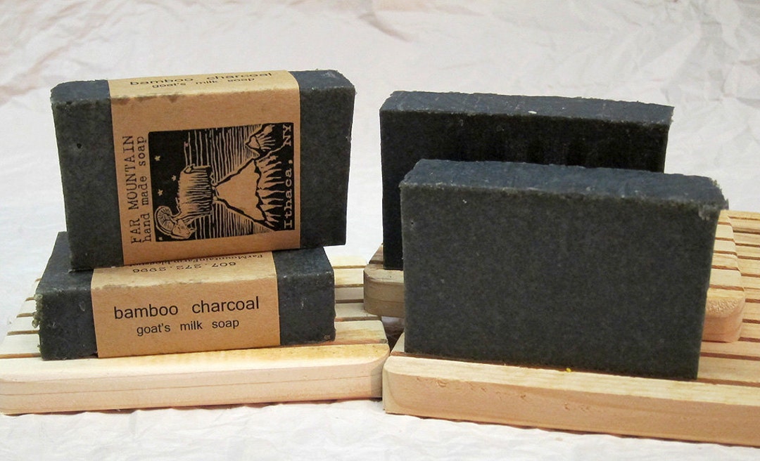 Bamboo Charcoal and Pine Tar Soaps the Traditionally Etsy