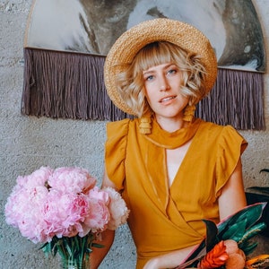 tassel earrings - marigold