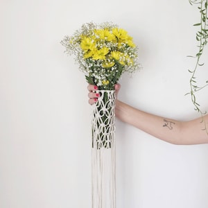 darby / macrame bouquet wrap / boho wedding decor / macrame wedding accessories image 1