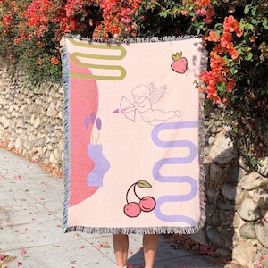 Woven Throw Blanket / Mini Throw Blanket / Wild Child image 1