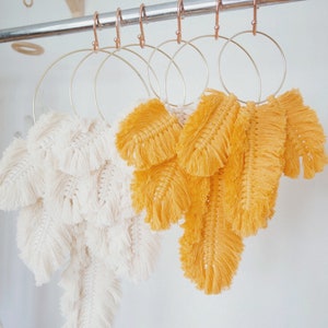 feathered macrame wall hanging / lark