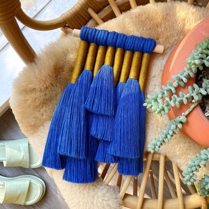 mini juniper / macrame wall hanging