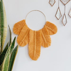 feathered macrame wall hanging / lark